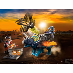Playmobil Triceratops et soldats, 5 an(s), Multicolore, Plastique