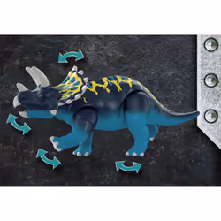 Playmobil Triceratops et soldats