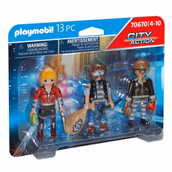 Playmobil City Action Equipe de bandits, 4 an(s), Multicolore, Plastique