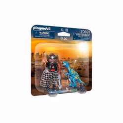 Playmobil Duo Braconnier vélociraptor, 4 an(s), Multicolore, Plastique