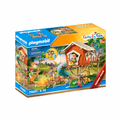Playmobil FamilyFun Cabane dans les arbres et toboggan, Action/Aventure, 4 an(s), Multicolore, Plastique