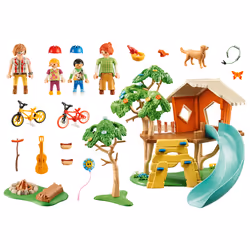 Playmobil FamilyFun Cabane dans les arbres et toboggan