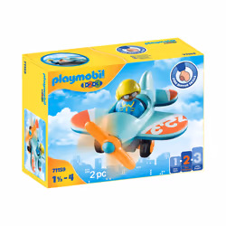 Playmobil 1.2.3 71159, Aéroport et avion, 1,5 an(s), Multicolore