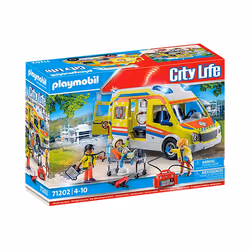 Playmobil City Life Rettungswagen mit Licht & Sound, Action/Aventure, 4 an(s), Multicolore