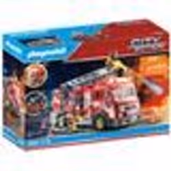 Playmobil City Action Fire Truck with Flashing Lights, Véhicule, 4 an(s), Rouge
