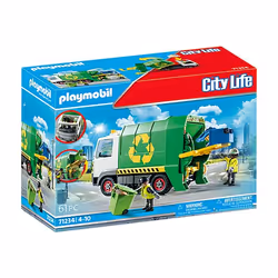 Playmobil City Life Recycling Truck, Voiture et ville, City Life, 4 an(s), Vert, Blanc