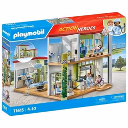 Playmobil Action Hôpital aménagé avec toit végétal, Action/Aventure, 3 an(s), Multicolore, Plastique