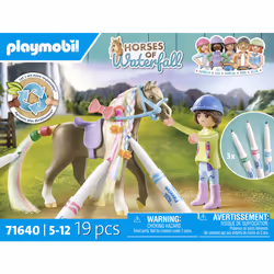 Playmobil Cavalière avec crinière à colorier