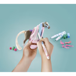 Playmobil Cavalière avec crinière à colorier