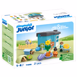 Playmobil Junior : Maison des animaux, Jardin, 1,5 an(s), Multicolore, Plastique