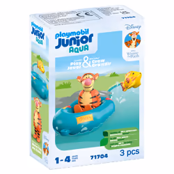 Playmobil Junior & Disney : Tigrou avec canot, Jeu d'eau, 1,5 an(s), Multicolore, Plastique