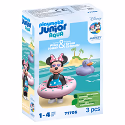Playmobil Junior & Disney : Minnie avec bouée, Jeu d'eau, 1,5 an(s), Multicolore, Plastique