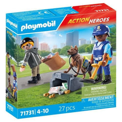 Playmobil Policier chien de recherche et voleur