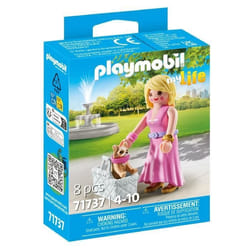 Playmobil Dame avec Chihuahua et panier transport