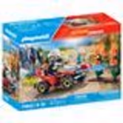 Playmobil Pompier avec quad et arbustes enflammés, 214,73 g