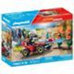 Playmobil Pompier avec quad et arbustes enflammés