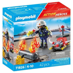 Playmobil Pompier pompe à eau & réservoir enflammé