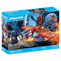PLAYMOBIL 71833 Super-héros et son drone contre un ninja Super Heroes univers miniature 39 pièces dès 4 ans