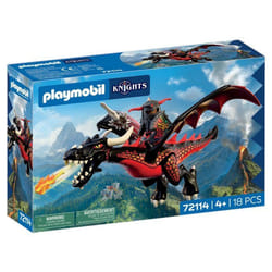 PLAYMOBIL 72114 Dragon noir & chevalier Adventure les chevaliers 18 pièces dès 4 ans