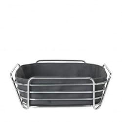 Blomus Delara Panier à pain Carré Coton, Acier Gris