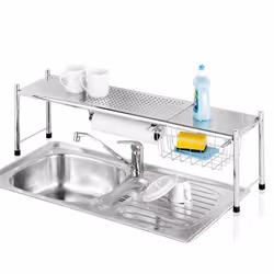 WENKO 2015012500 Panier pour évier Métal Chrome
