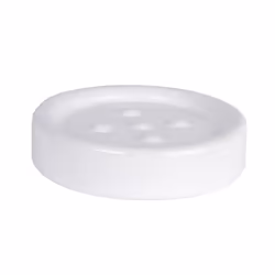 WENKO Porte-savon Polaris White céramique, Blanc, Vitrocéramique, 110 mm, 110 mm, 25 mm, 250 g
