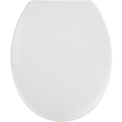 Wenko - Abattant wc Vigone Fixation inox, Incassable, résistant aux éraflures, Idéal cabinet médical, bureaux, Duro Plast antibactérien, 35x43,5cm,