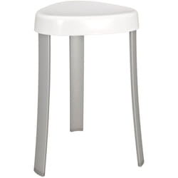 Tabouret Wenko Corrente blanc 38 x 45 cm jusqu'à 120 kg tabouret salle de bain design aluminium et plastique 100% rostfrei idéal comme chaise de