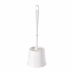 WENKO Brosse WC Economic Blanc, Support et brosse pour toilettes, Blanc, Plastique, 390 mm, 12 cm, 112 g