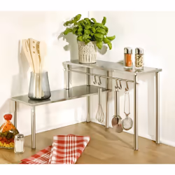 Etagère d'angle inox