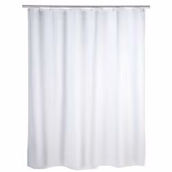 WENKO Rideau de douche anti-moisissure Uni White lavable 180 x 200 cm