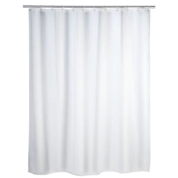 WENKO Rideau de douche anti-moisissure Uni White lavable 180 x 200 cm