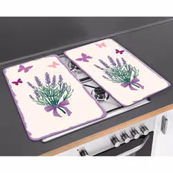 WENKO Lavande planche à découper pour cuisine Rectangulaire Plastique, Verre trempé Multicolore