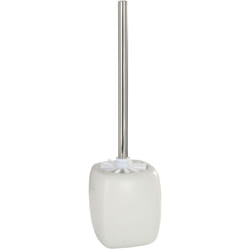 Porte Brosse wc Céramique Faro, brosse wc blanche, Céramique, ø 12x40 cm, blanc - Wenko