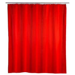 WENKO 20037100 rideau de douche Anneau Polyester Rouge