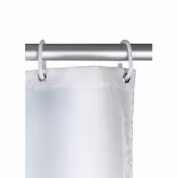 WENKO 20051100 rideau de douche Anneau Polyester Noir, Blanc