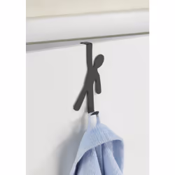 WENKO Crochet de porte Boy Noir