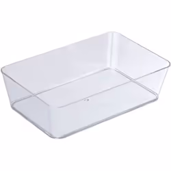 WENKO Rangement large Candy Transparent, Compartiment de rangement, Transparent, Rectangulaire, Plastique, Monochromatique, I ...