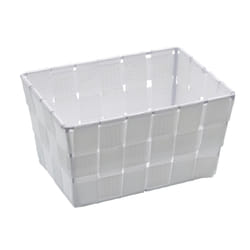 WENKO Panier de rangement Adria Mini long Blanc panier de bain