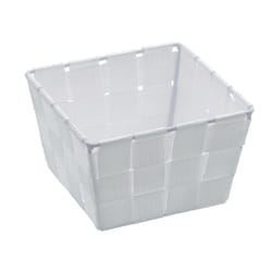 WENKO Adria Mini Panier de rangement Carré Polypropylène (PP) Blanc
