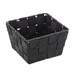 WENKO Black Adria Panier de rangement Carré Polypropylène (PP) Noir