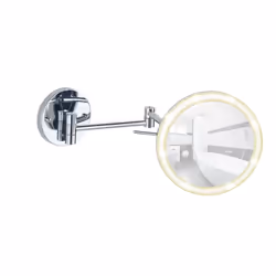WENKO Power-Loc Miroir mural LED Aura fixer sans percer avec cadre en acrylique