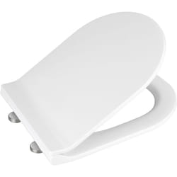 Wenko - Abattant wc Premium Habos avec Frein de Chute Clipsable avec Fixation inox, Installation facile, Thermoplaste résistant et hygiénique, 36x46