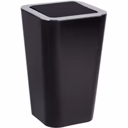Découvrez la poubelle de salle de bain noire Candy de WENKO, un accessoire essentiel pour embellir votre espace. Conçue en pl ...