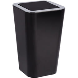 Poubelle Wenko Candy Noire 6 Litres Salle de Bain Design Poubelle Cosmétique Basculante en Plastique Noir avec Schwingdeckel Élégant Facile à
