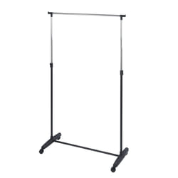WENKO 4364401100 portant pour vêtement de détail Noir, Métallique Plastique, Métal