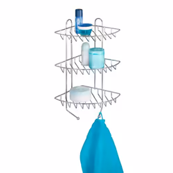 WENKO 15166100 Etagère d'angle Mural Métal Chrome