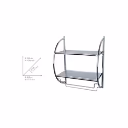 Deux-en-un : décorative et pratique, l'étagère murale noble Exklusiv en chrome brillant offre un vaste espace pour ranger et  ...