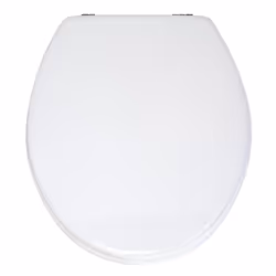 WENKO Abattant Prima MDF Blanc, Allongé, Abattant rigide, Blanc, Panneaux MDF, 37 cm, 41 cm