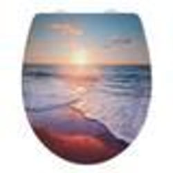WENKO Abattant WC Original  Coucher de soleil abattant WC avec frein de chute clipsable fixation inox duroplast antibactérien